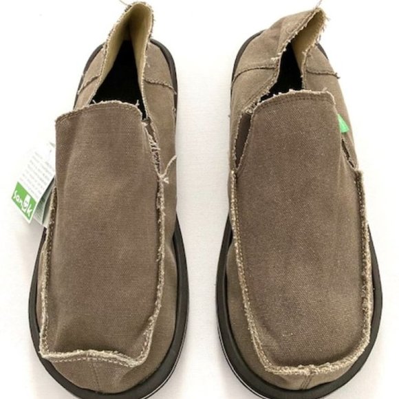 Sanuk SMF1001L Vagabond Big & Tall Slip On Shoes Brown - Picture 1 of 3